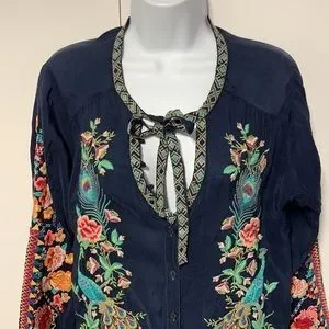Johnny Was Tops Johnny Was Peacock Sable Blouse Poshmark